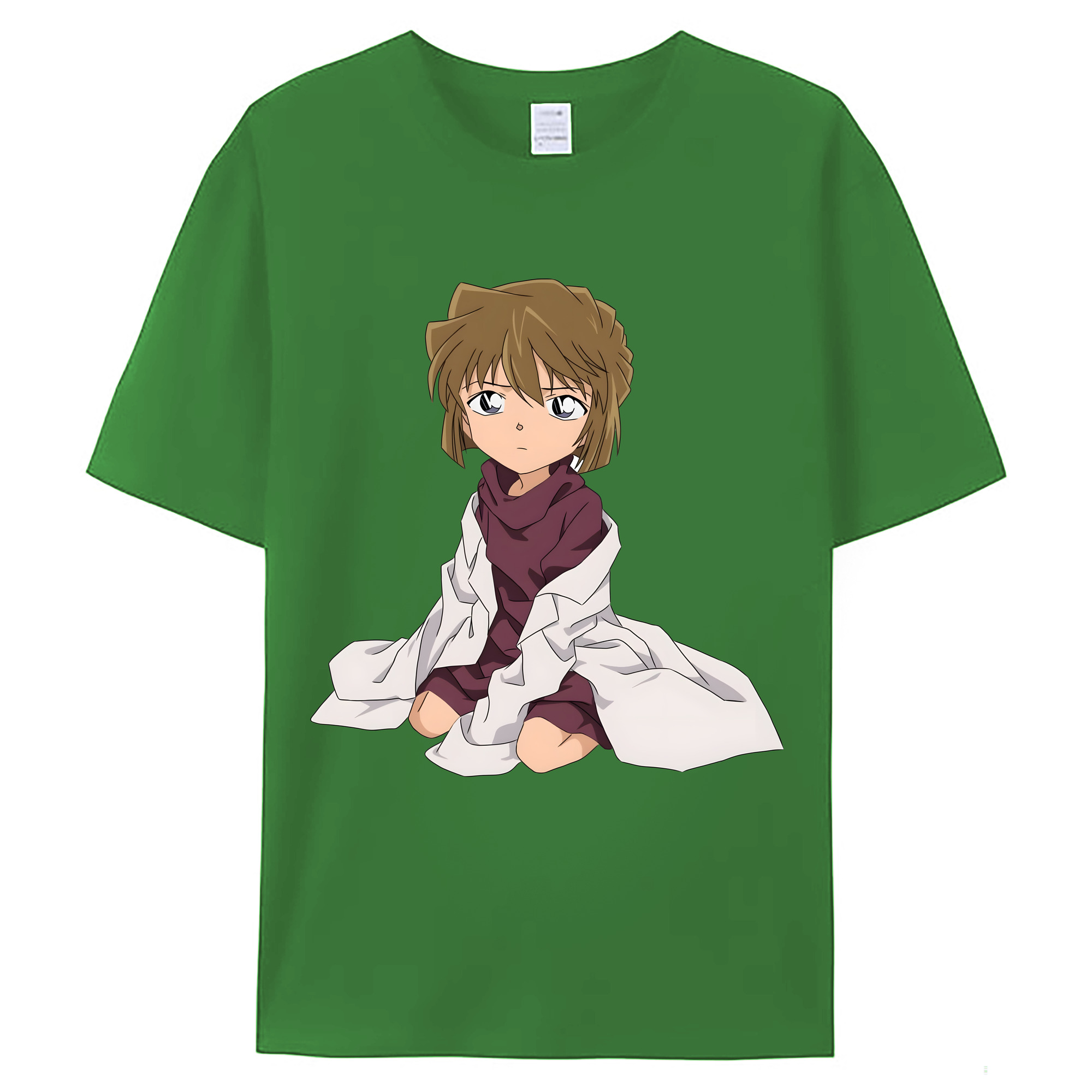 （画像用） 名探偵コナン 灰原 哀 はいばら あい Detective Conan Anita Hailey、Vi Graythorn Haibara Ai レディースカジュアルプリントTシャツ（綿100％）